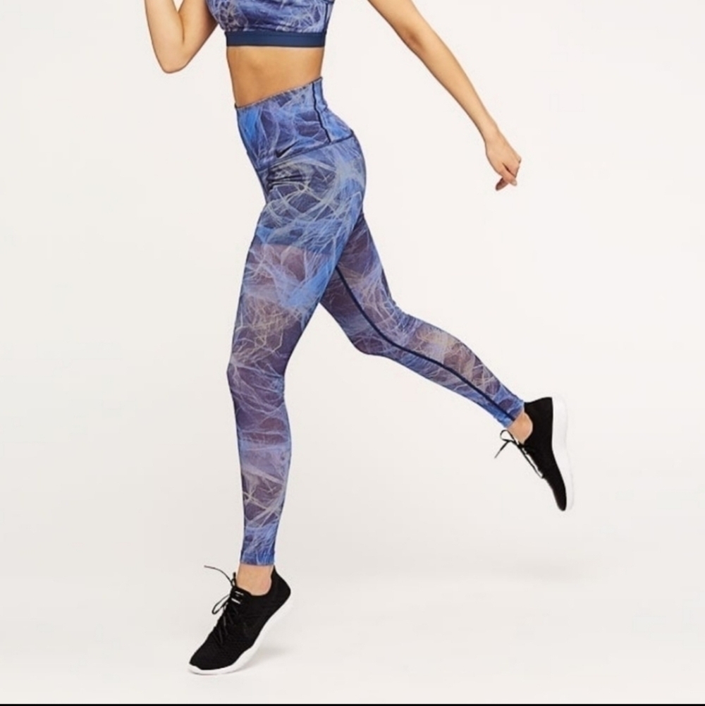 NIKE Power Training Dri-Fit Leggings, Mesh Over Shorts, Size Large